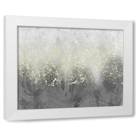 Glitter Swirl I White Modern Wood Framed Art Print by Goldberger, Jennifer