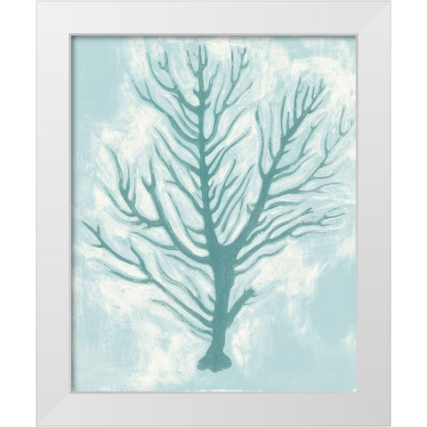 Living Teal I White Modern Wood Framed Art Print by Popp, Grace