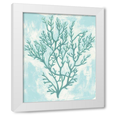 Living Teal II White Modern Wood Framed Art Print by Popp, Grace