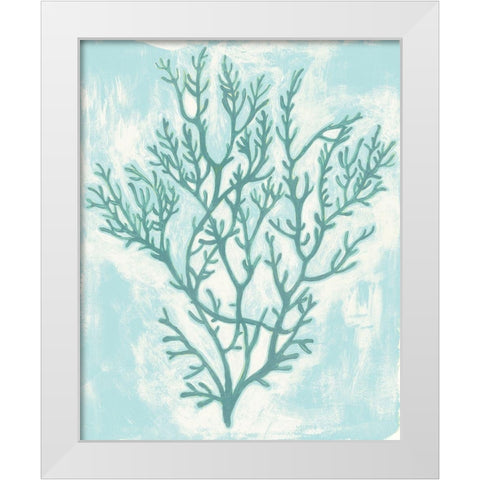 Living Teal II White Modern Wood Framed Art Print by Popp, Grace