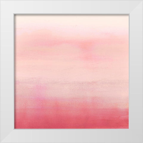 Apricot Ombre II White Modern Wood Framed Art Print by Borges, Victoria