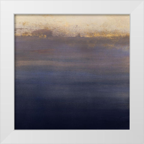 Indigo Sundown I White Modern Wood Framed Art Print by Borges, Victoria