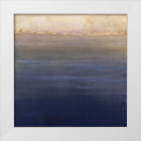 Indigo Sundown II White Modern Wood Framed Art Print by Borges, Victoria