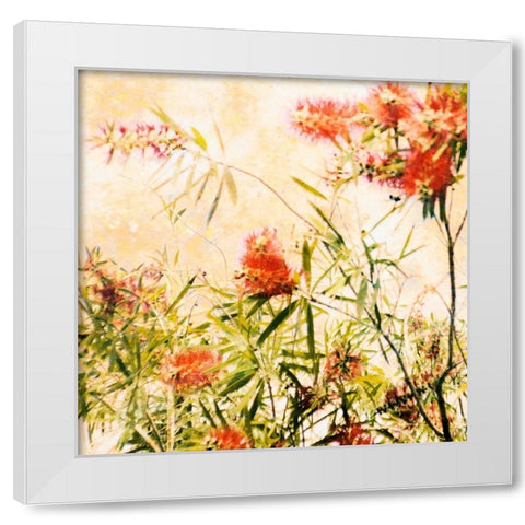 Bottle Brush I White Modern Wood Framed Art Print by Nall, Skip