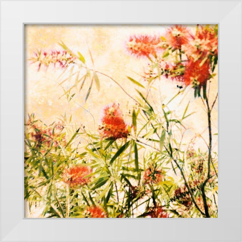 Bottle Brush I White Modern Wood Framed Art Print by Nall, Skip