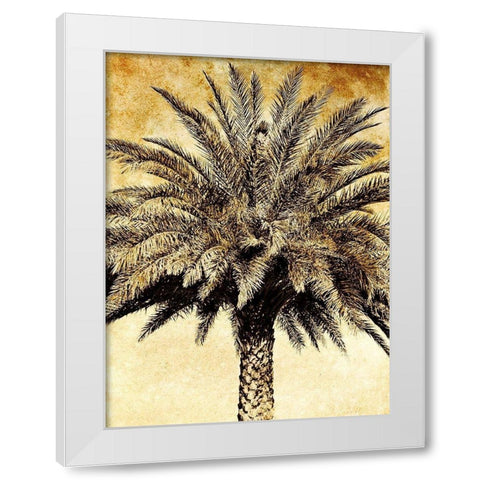 Palms on Brown V White Modern Wood Framed Art Print by Nall, Skip