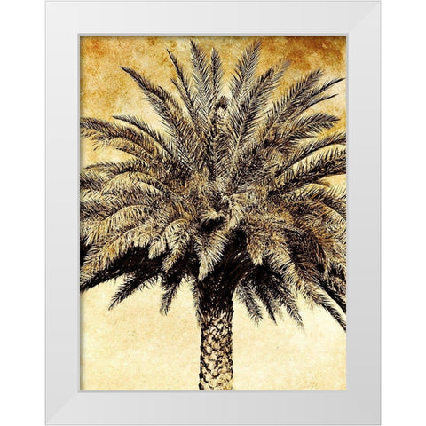 Palms on Brown V White Modern Wood Framed Art Print by Nall, Skip