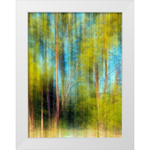 Tree Blur II White Modern Wood Framed Art Print by Nall, Skip