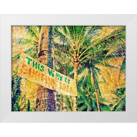 Grunge Beach I White Modern Wood Framed Art Print by Nall, Skip