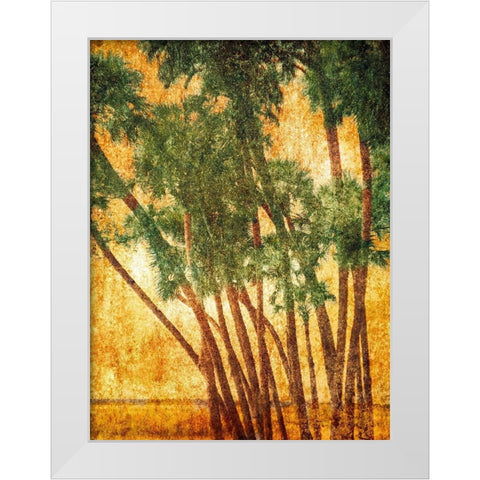 Grunge Beach III White Modern Wood Framed Art Print by Nall, Skip