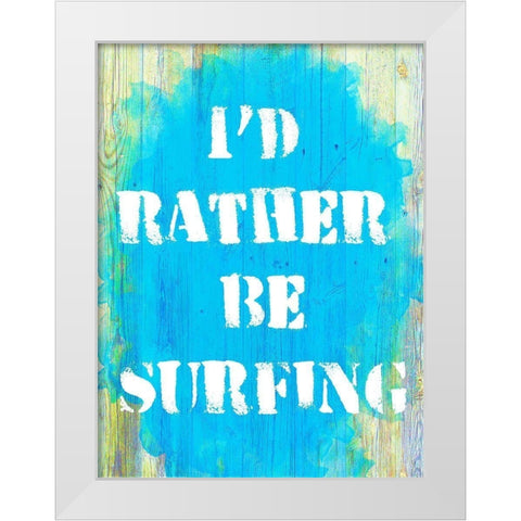 Beach Rules IV White Modern Wood Framed Art Print by Nall|Skip