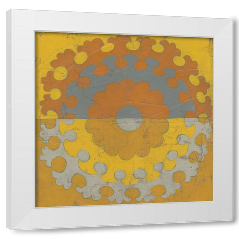 Suzani Shift IV White Modern Wood Framed Art Print by Zarris, Chariklia