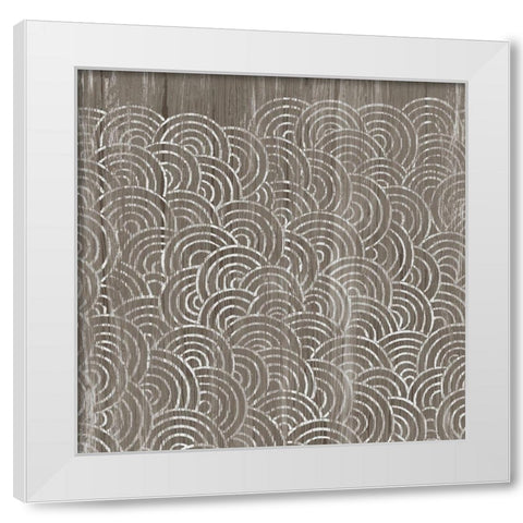Weathered Wood Patterns I White Modern Wood Framed Art Print by Vess, June Erica