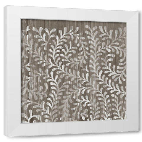 Weathered Wood Patterns III White Modern Wood Framed Art Print by Vess, June Erica