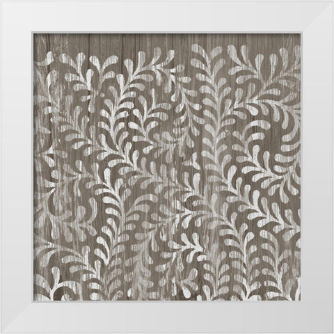 Weathered Wood Patterns III White Modern Wood Framed Art Print by Vess, June Erica