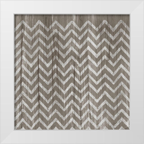 Weathered Wood Patterns IV White Modern Wood Framed Art Print by Vess, June Erica