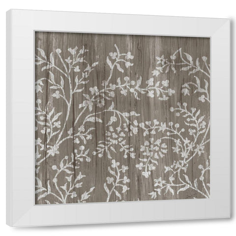 Weathered Wood Patterns V White Modern Wood Framed Art Print by Vess, June Erica