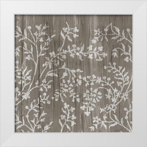 Weathered Wood Patterns V White Modern Wood Framed Art Print by Vess, June Erica