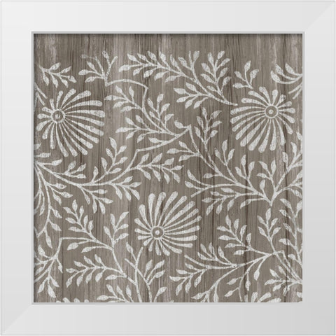 Weathered Wood Patterns VII White Modern Wood Framed Art Print by Vess, June Erica