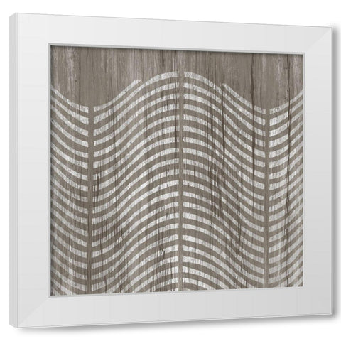 2-UP Weathered Wood Patterns X White Modern Wood Framed Art Print by Vess, June Erica
