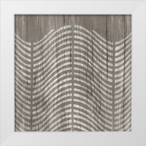 Weathered Wood Patterns X White Modern Wood Framed Art Print by Vess, June Erica