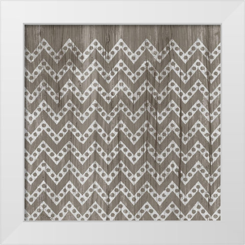 2-UP Weathered Wood Patterns XII White Modern Wood Framed Art Print by Vess, June Erica
