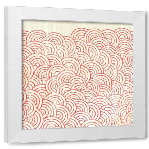 Weathered Patterns in Red I White Modern Wood Framed Art Print by Vess, June Erica