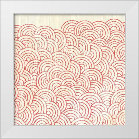 Weathered Patterns in Red I White Modern Wood Framed Art Print by Vess, June Erica