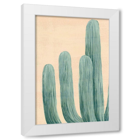 Dusty Cacti I White Modern Wood Framed Art Print by Popp, Grace