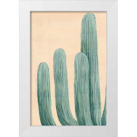 Dusty Cacti I White Modern Wood Framed Art Print by Popp, Grace