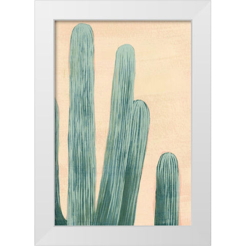 Dusty Cacti II White Modern Wood Framed Art Print by Popp, Grace
