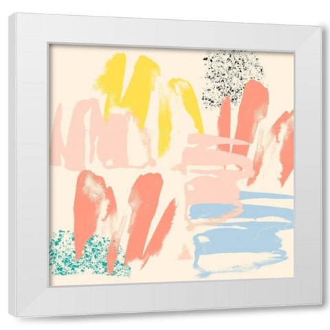 Retro Op I White Modern Wood Framed Art Print by Goldberger, Jennifer