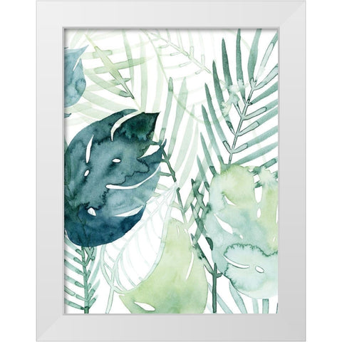 Palm Pieces I White Modern Wood Framed Art Print by Popp, Grace