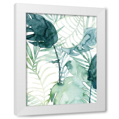 Palm Pieces II White Modern Wood Framed Art Print by Popp, Grace