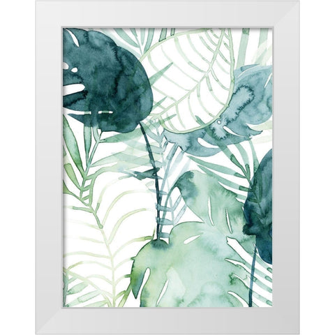 Palm Pieces II White Modern Wood Framed Art Print by Popp, Grace