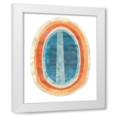 Ovoid I White Modern Wood Framed Art Print by Vess, June Erica