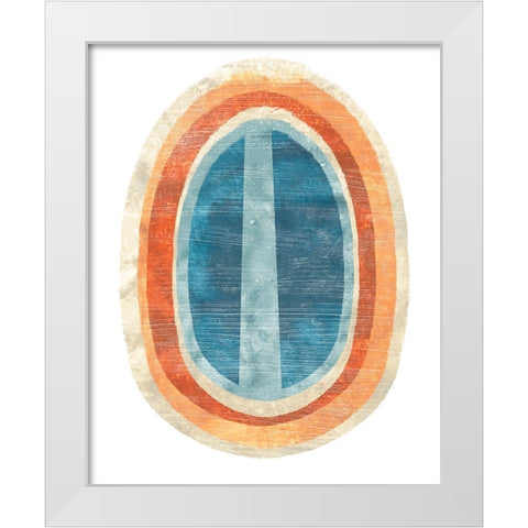 Ovoid I White Modern Wood Framed Art Print by Vess, June Erica