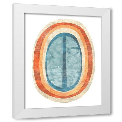 Ovoid II White Modern Wood Framed Art Print by Vess, June Erica