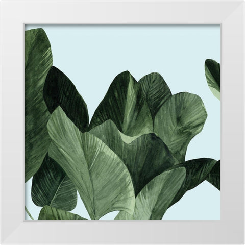 Celadon Palms I White Modern Wood Framed Art Print by Scarvey, Emma