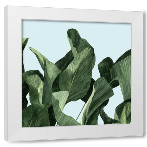 Celadon Palms II White Modern Wood Framed Art Print by Scarvey, Emma