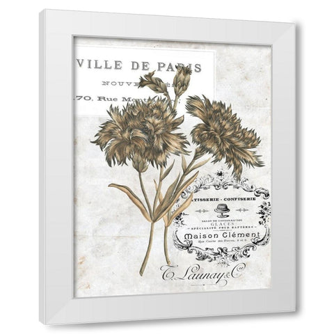 Petite Beaute I White Modern Wood Framed Art Print by Wang, Melissa