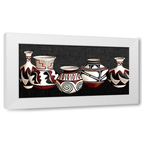Mexican Pottery White Modern Wood Framed Art Print by Studio W