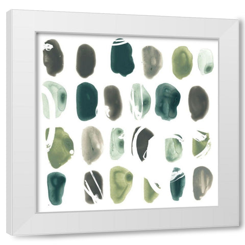 Rune Stone I White Modern Wood Framed Art Print by Vess, June Erica