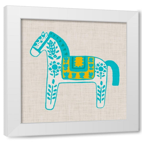 Decorative Burro II White Modern Wood Framed Art Print by Studio W