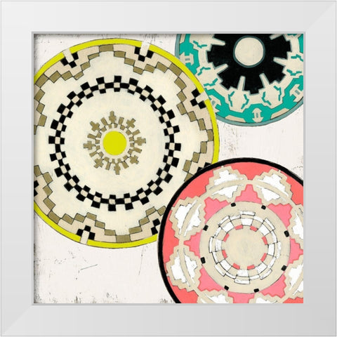 Modern Baskets II White Modern Wood Framed Art Print by Vess, June Erica