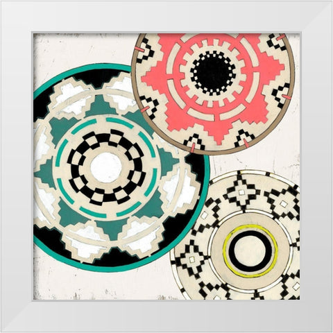 Modern Baskets III White Modern Wood Framed Art Print by Vess, June Erica