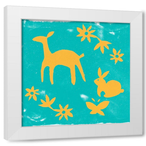 Otomi Tile II White Modern Wood Framed Art Print by Studio W