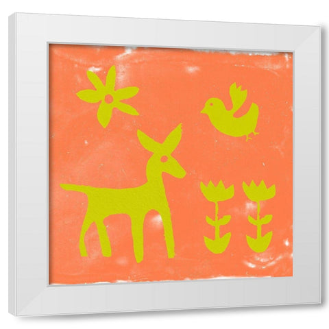 Otomi Tile III White Modern Wood Framed Art Print by Studio W