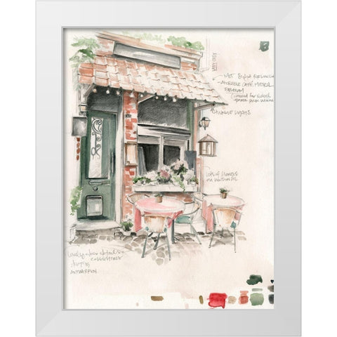 Cafe Study II White Modern Wood Framed Art Print by Parker, Jennifer Paxton