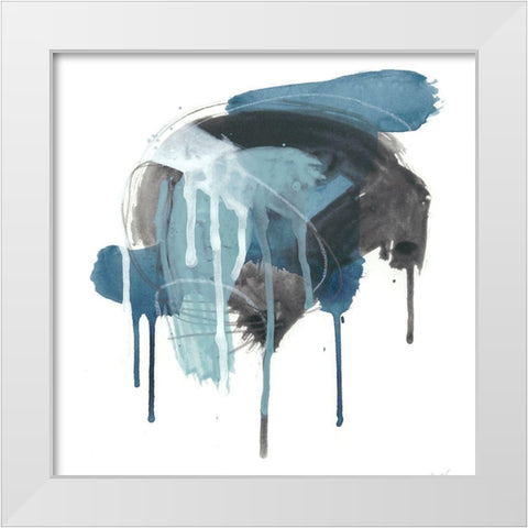 Incidental Indigo I White Modern Wood Framed Art Print by Vess, June Erica